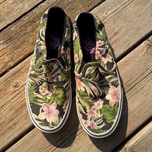 Tropical Pattern Vans shoes women's 7.5